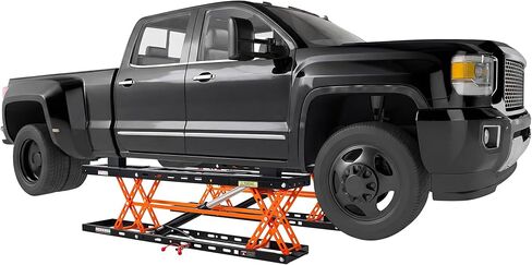 YUMPIE 8000 LBS Portable Car Lift, Heavy-Duty Q355B Steel Car Lift for Home Garage, 27.4" Max Lifting Height Quick Jack, Locking Levers & Extension Plate in Kuwait