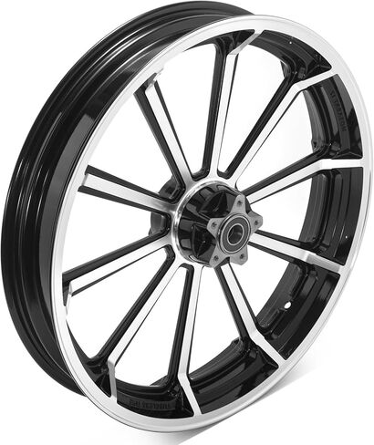 TOFR حافة عجلة أمامية سوداء لامعة مقاس 21 بوصة بدون أنابيب لـ Harley Dyna FXDB Street Bob FXDL FXDLS Low Rider FXDWG Wide Glide FXD Super Glide 2008-2017 2009 2010 2011 2012 2013 2014 2015 2016 in Kuwait