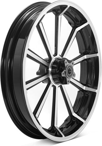 TOFR حافة عجلة أمامية سوداء لامعة مقاس 21 بوصة بدون أنابيب لـ Harley Dyna FXDB Street Bob FXDL FXDLS Low Rider FXDWG Wide Glide FXD Super Glide 2008-2017 2009 2010 2011 2012 2013 2014 2015 2016 in Kuwait
