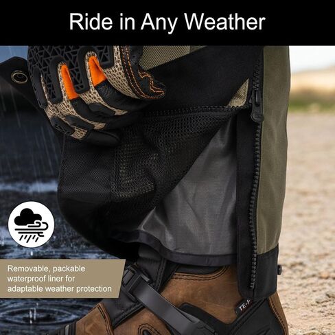 MSR Cryomesh ADV Pant - Breathable Mesh Riding Pants with Removable CE Level 1 Armor, Abrasion-Resistant Fabric in Kuwait