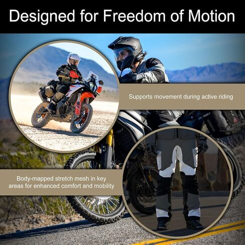 MSR Cryomesh ADV Pant - Breathable Mesh Riding Pants with Removable CE Level 1 Armor, Abrasion-Resistant Fabric in Kuwait