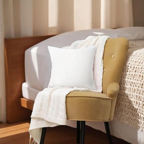 Two Sets of 20 inch White Pillow cores, Filled with Selected high Elasticity Polyester fibers, Providing a Soft Touch and Long-Lasting Support. in Kuwait