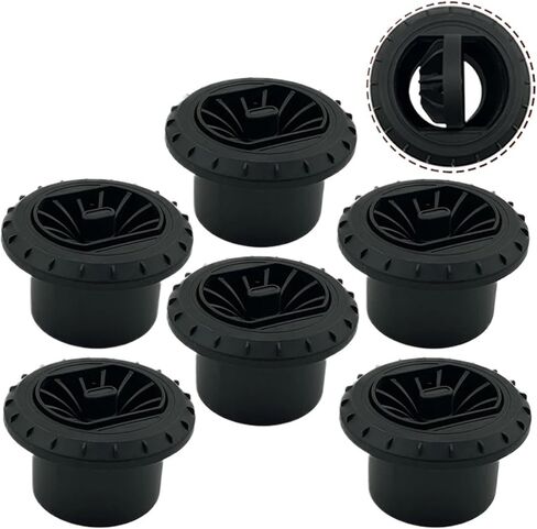 6X 60mm 75mm Warm Ducting Air Outlet 360° Rotatable Parking Heater Conditioner Round Compatible With Car VAN Camper(6Pcs 75mm) in Kuwait