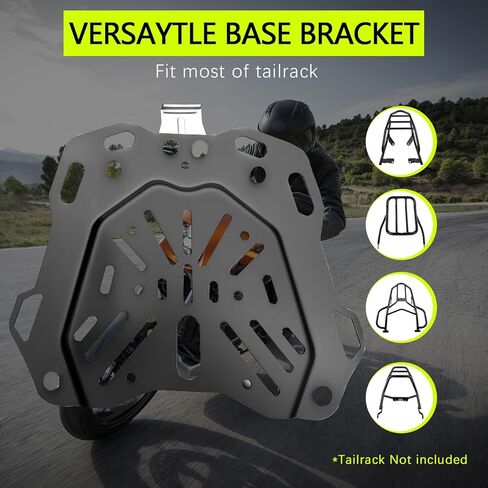 Motorcycle Top Case 45L Aluminum Alloy Motorbike Tail Box with Waterproof Lid & Anti-Shock Detachable Suitable for Stowing Helmets and Luggage in Kuwait