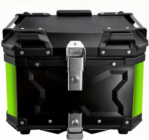 Motorcycle Top Case 45L Aluminum Alloy Motorbike Tail Box with Waterproof Lid & Anti-Shock Detachable Suitable for Stowing Helmets and Luggage in Kuwait