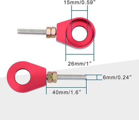 GOOFIT 15mm Chain Adjuster Tensioner Replacement for XR CRF 50 70 Bike Scooter 110cc 125cc Chinese Pit Dirt Bike Lifan YX SSR Red in Kuwait