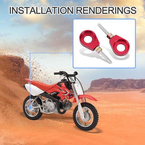 GOOFIT 15mm Chain Adjuster Tensioner Replacement for XR CRF 50 70 Bike Scooter 110cc 125cc Chinese Pit Dirt Bike Lifan YX SSR Red in Kuwait