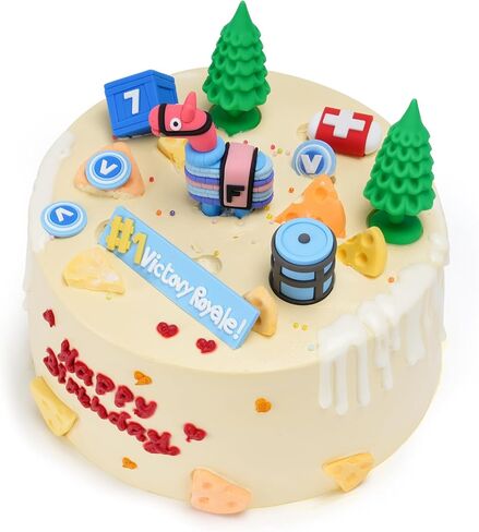 Video Game Cake Toppers - 11 Piece Set for Themed Birthdays - Enhanced Party Decorations in Kuwait