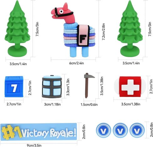 Video Game Cake Toppers - 11 Piece Set for Themed Birthdays - Enhanced Party Decorations in Kuwait