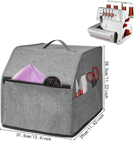 Sewing Machine Dust Cover, Oxford Cloth Serger Overlock Machine Cover with Accessories Pouch, for Most Standard Sewing Machines and Sergers in Saudi Arabia