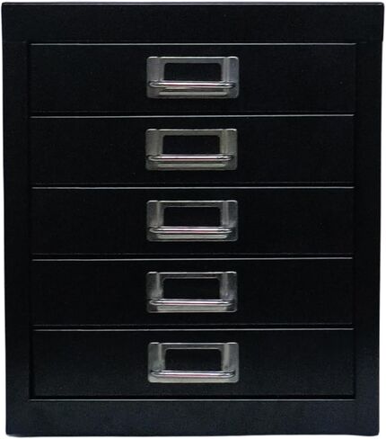 Office Storage Cabinet - File Cabinet Mini 5 Tier Metal File Organizer Document Organizer, for Home, Office, Desk (Black) in Kuwait