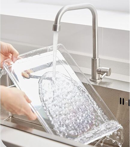 Storage Shelving Unit 1-Tier Desktop Bookshelf Transparent Organizer Shelves Rack for Office Supplies Decor in Kuwait