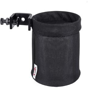 Xislet No-Drilling Required Golf Cart Universal Cup Holder Compatible with 0.75"-1.0" EZ-GO Zone Cart Square Tube Mount Club Cart Water Bottle Drink Holder (1)