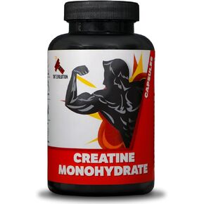 Creatine Monohydrate Capsules 50 Servings, 3,000 mg per Serving, Easy to Swallow, 750 mg of Creatine Monohydrate Per Capsule, High Absorption Rate