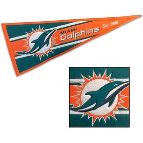 Miami Dolphins Embroidered and Sewn Pennant