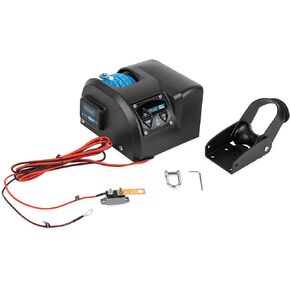 Camco TRAC Outdoors StrikeZone 25 Electric Anchor Winch | Features a High-Efficiency 12-Volt DC All Steel Gear Motor | Includes 100-Feet of 5/32-Inch Pre-Wound Braided Anchor Rope (69001)