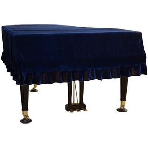 J&C Grand Piano Covers 220G Thicker Pleuche Cloth Golden Velvet 5ft 5.5ft 5’8ft 6ft 6.8ft 7.5ft 8 ft Dust-proof Anti-static Universal (no chair cover,5 -5.3ft)