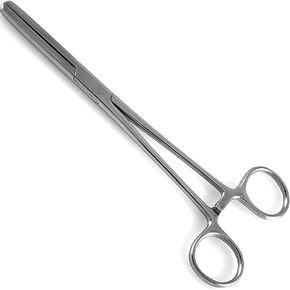 Smooth Hemostat Stainless Steel - Multipurpose Locking Tweezer Clamps - Ideal Hemostats for Nurses, Fishing Forceps, Crafts and Hobby, Straight 7"