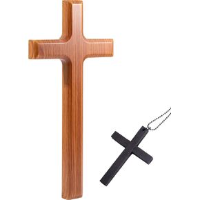 ULSEIGN 13-inch Large Wooden Wall Cross - For Catholic Home decor - Holiday Gift in Kuwait