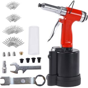 مسدس برشام أعمى هوائي شديد التحمل، مجموعة أدوات تثبيت هيدروليكية مع 1/8 بوصة، 5/32 بوصة، 3/16 بوصة، 1/4 بوصة مسدس برشام بوب للضاغط in Kuwait