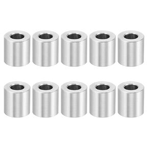 PATIKIL M6 Aluminum Spacers, 10 Pcs Metal Spacer Aluminum 6.2mm ID x 12mm OD x 12.7mm L Aluminum Spacer 1/4in ID Screw Standoff Fit Round for 1/4" or M6 Screw Bolts