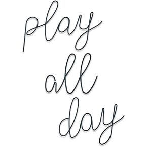 Playroom Wall Decor, Play Room Daycare Wall Decoration Play All Day Sign Play All Day Wall Decor for Kids Boys Girls Playhouse Decor Toy Room Classroom