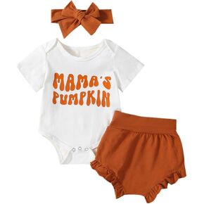 الوليد طفلة الزي إلكتروني طباعة قصيرة الأكمام رومبير قمم لطيف السراويل عقال 3 قطع ملابس قطنية الصيف in Kuwait