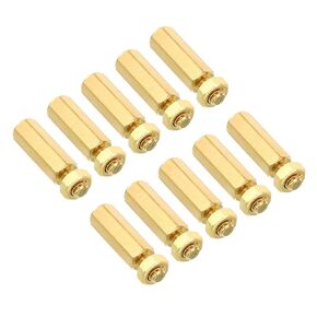 PATIKIL 20mm+6mm M5 Standoff Screws, 20 Pack Brass Hex PCB Standoffs Nuts for Motherboards, Computer Cases, Circuit Boards, Electronics, Gold Tone