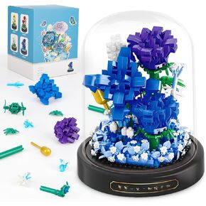 QLT QIAOLETONG Flower Bouquet Building Sets, Animals Flowers Botanical Collection 548 PCS Mini Bricks Building Blocks Toy for Adults, Valentine's Day for Her (Bee)