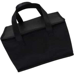 Insulation Bags Decorative Thermal Food Bag Outdoor Insulation Bag Insulated Food Carrying Bag Ice Bag Black Non-woven Fabric Milk Tea Handle Food Bag Reusable Grocery Bag