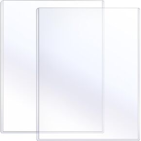 Sherr 2 Pcs Rigid Print Protectors Fit 24 x 36 Inch Poster Paper, Top Loading Page Protectors Plastic Poster Sleeves PVC Clear Sheet Protectors Holder to Display Photo Document Magazine Certificate
