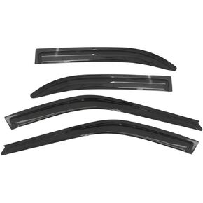 Window Visor Compatible with 1990-1993 Honda Accord 4 Door, Slim Style Acrylic Smoke Tinted & Semi-Transparent Sun Rain Wind Guards Shield Vent by IKON MOTORSPORTS, 1991 1992