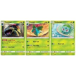 Venusaur 3/73 Shining Legends - Pokemon Evolution 3 Card Lot - Bulbasaur Ivysaur