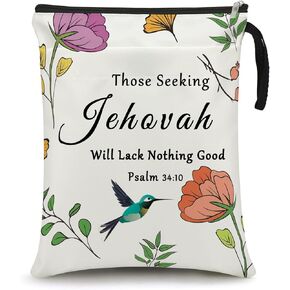 Jehovah Gifts Book Sleeve Book Covers for Paperbacks Jehovah Witness Baptism Gifts Bible Gifts for Women Christian Book Protector Pouch Bookish Gifts for Book Lovers Birthday Christmas Gifts