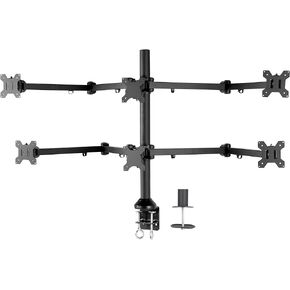 VIVO Steel Hex 23 to 32 inch LED LCD Computer Monitor, Heavy Duty Desk Mount, Fully Adjustable Stand, Holds 6 Screens, STAND-V106A
