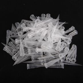 Auniwaig 250pcs 27 Gauge Plastic Tapered Glue Dispensing Needles for Oil or Glue Applicator