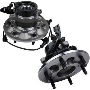 Autoround 4WD Both Front Driver Passenger Side Wheel Bearing and Hub Assembly Compatible with Chevy Colorado, GMC Canyon, Isuzu i-350, i-370 4x4 2004 2005 2006 2007 2008 6 Lug w/ABS 515111 515110