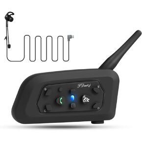 V6C Professional Football Referee Bluetooth 5.1 Intercom with in-Ear Referee Headset and Upgraded Type-C Interface for Soccer and Handball Referees (1 Pack)
