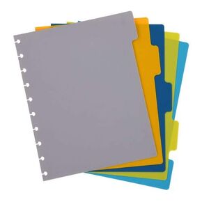 Talia Discbound Notebook - Dividers (Midsize, 5Tab Classic)