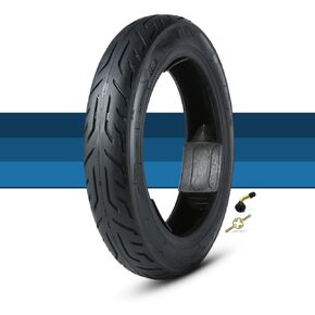2.50-10 Dirt Bike Tire Street Tire Compatible with 14x2.50 | 33J 4 P.R. Max Load 253 Lbs | 2.50-10 Scooter Tire Tubeless | 2.50-10 Street Tire with Tubeless Valves and Tools