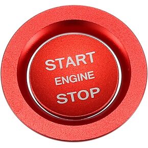 Engine Start Stop Button Cover Trim Sticker for Land Rover Range Rover Sport 2014-2019 Aluminum Alloy Red (Set of 2)
