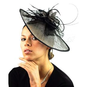 C.C Cocktail Fashion Sinamay Church Fascinator Teardrop Shaped Headband, Lime