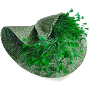 L'ouve Fascinators for Women Tea Party Headband Kentucky Derby Hats Cocktail Flower Mesh Feathers Headwear