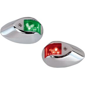 Perko 0602DP1CHR 12V LED Side Lights - Chrome, "3-1/4"" l x 2"" w x 1-1/8"" h"