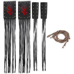 2Pcs Motorcycle Tassels Handlebar,Universal Motorcycle Handlebar Tassel Fringe Grip Cover Lever Cover