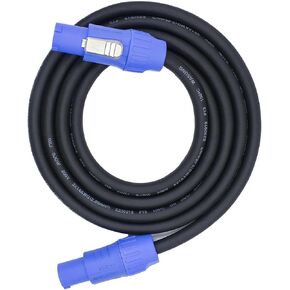 Toronce Hand-Built PowerCon Cable AC 14 AWG Power Cable SAC3FCA to SAC3FCA for LED Display Screen Light Extension Speakon Cable (Blue, 6Feet)