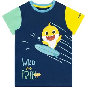 تي شيرت للأولاد من Pinkfong Baby Shark باللون الأزرق 5 in Kuwait