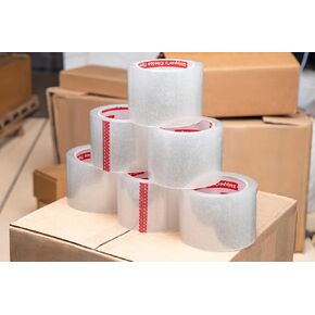 Shipper's Choice Tape Pack of 36 Rolls- 2" Wide Clear Packing Tape, Efficient, Super Adhesive, Large Rolls
