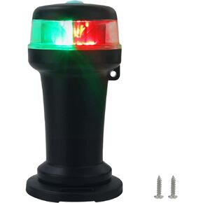 Boat Navigation Lights Battery Powered with Magnetic Base Bow Light LED Surface Mounting (Bi color. Red and Green)