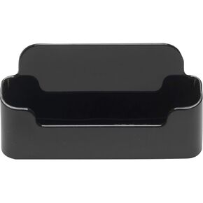 Deflecto Sustainable Office Recycled Business Card Holder Stand, Single Compartment, 3-3/34"W x 1-7/8"H x 1-1/2"D, Black (90104)